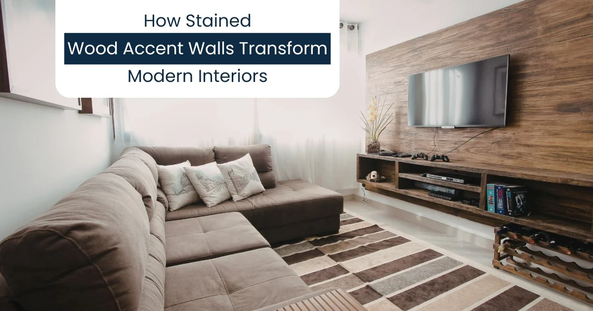 How Stained Wood Accent Walls Transform Modern Interiors