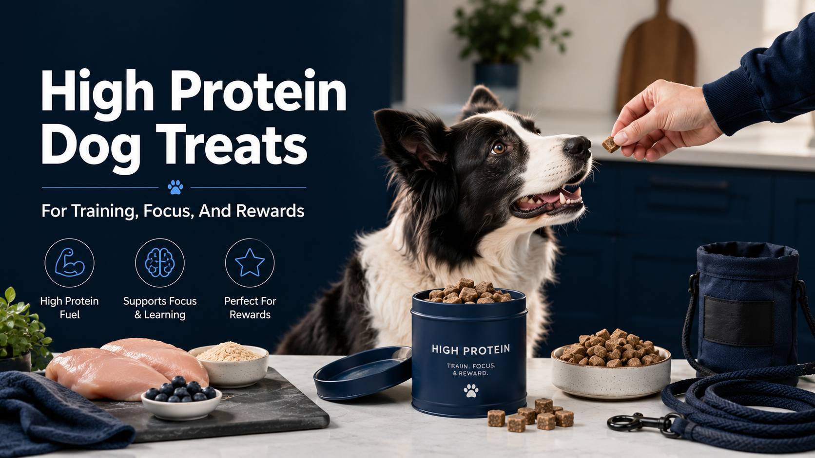 High-protein dog treats for training